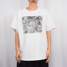 画像2: 90's M.C. ESCHER USA製 "Relativity" 騙し絵アートプリントTシャツ XL (2)