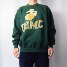 画像2: 90's SOFFE USA製 "USMC" プリントスウェット XL (2)