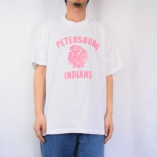 画像2: 90's FRUIT OF THE LOOM USA製 "PETERSBURG INDIANS" インディアンヘッドプリントTシャツ XL (2)