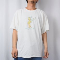 画像2: Disney "Tinker Bell" キャラクター ラメプリントTシャツ XL (2)