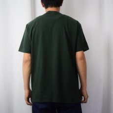 画像3: 90's POLO Ralph Lauren USA製 ロゴ刺繍 ポケ付きTシャツ GREEN M (3)