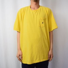 画像2: 90's POLO Ralph Lauren USA製 ロゴ刺繍 ポケ付きTシャツ XL (2)