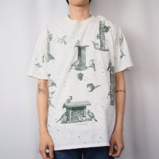 画像2: 90's rel-e-vant products USA製 鳥プリントTシャツ XL (2)