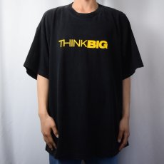 画像2: 90's〜 USA製 "THINK BIG" メッセージプリントTシャツ BLACK XXL (2)