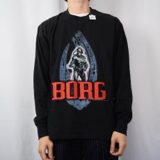 画像3: 90's STAR TREK The Next Generation USA製 "BORG" SFテレビドラマプリントロンT BLACK L (3)