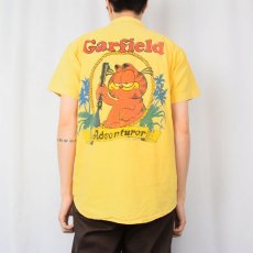画像3: GARFIELD "ADVENTURER" キャラクタープリントオープンカラーシャツ SIZE36 (3)