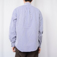 画像3: Ralph Lauren "CUSTOM FIT" ストライプ柄 ロゴ刺繍 コットンボタンダウンシャツ BLUE16 1/2 L (3)