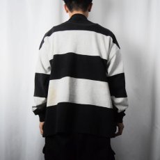 画像3: 90's GAP ボーダー柄 切り替えデザイン モックネックロンT BLACK×GRAY XL (3)