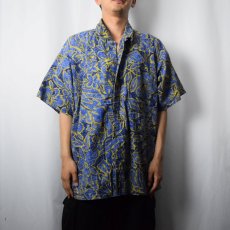 画像2: 90's〜 Patagonia ORGANIC COTTON ハイビスカス柄 コットンシャツ L  (2)