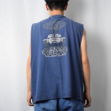 画像6: 2000's POWELL PERALTA "ALAN GELFAND OLLIE" スケートブランドプリント カットオフTシャツ NAVY XL (6)