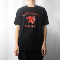 画像3: 90's JERZEES BY RUSSELL USA製 "CLINCH COUNTY PANTHERS" プリントTシャツ BLACK L (3)