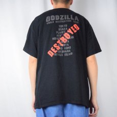 画像4: 2000's GODZILLA "WORLD DESTRUCTION TOUR" キャラクタープリントTシャツ BLACK (4)