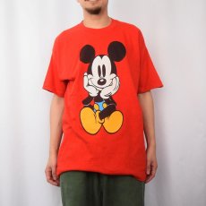 画像3: 90's MICKEY&CO. USA製 青パンミッキー キャラクタープリントTシャツ XL (3)