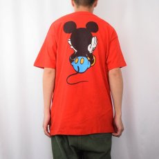 画像4: 90's MICKEY&CO. USA製 青パンミッキー キャラクタープリントTシャツ XL (4)