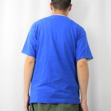 画像3: 90's FRUIT OF THE LOOM USA製 無地 レイヤードデザインTシャツ BLUE×GRAY M (3)