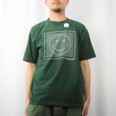 画像2: 90's スマイル ドットアートプリントTシャツ GREEN L (2)