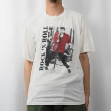 画像2: 90's Elvis Presley USA製 "ROCK'NROLL" ラメプリント ミュージシャンTシャツ XL (2)