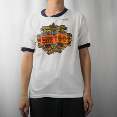 画像2: 70〜80's Sportswear "HIS TOO" プリントリンガーTシャツ L (2)