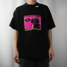 画像2: 90's "CHANGES BEYOND CONTROL!!" イラストプリントTシャツ BLACK XL (2)