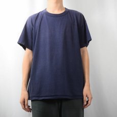 画像2: 80's RUSSELL ATHLETIC USA製 無地Tシャツ NAVY XL (2)