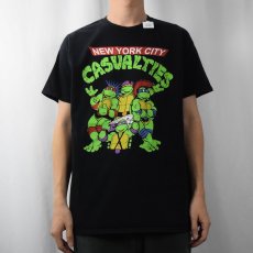 画像3: THE CASUALTIES "Teenage Mutant Ninja Turtles" キャラクターパロディ ハードコアパンクバンドTシャツ BLACK  (3)