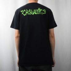 画像4: THE CASUALTIES "Teenage Mutant Ninja Turtles" キャラクターパロディ ハードコアパンクバンドTシャツ BLACK  (4)