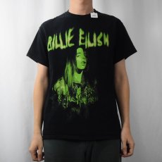 画像2: Billie Eilish ミュージシャンフォトプリントTシャツ BLACK M  (2)