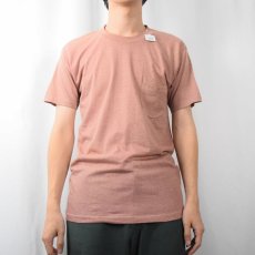 画像2: 70〜80's 無地ポケットTシャツ L (2)