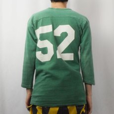 画像4: 70〜80's Champion バータグ USA製 "52 EAST MADISON YMCA" ラバープリント フットボールTシャツ L (4)