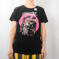 画像2: GORILLAZ ロックバンドTシャツ BLACK  (2)