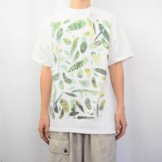 画像2: 90's Maryjo Koch 羽アートプリントTシャツ L (2)