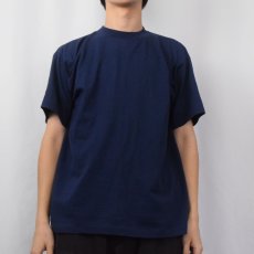 画像2: 90's Fashion Gear USA製 無地Tシャツ NAVY L (2)