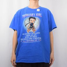 画像2: 2000's Betty Boop "FEBRUARY GIRL" 映画パロディTシャツ  (2)