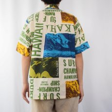 画像3: 70's Surf Line HAWAII 総柄コットンシャツ S (3)