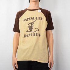 画像2: 70〜80's "MISSPURI JAYCEES" ロバプリントラグランTシャツ  (2)