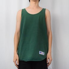 画像2: 90's RUSSELL ATHLETIC USA製 無地タンクトップ GREEN XL (2)