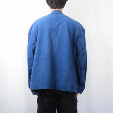 画像3: FRENCH WORK FEI-LON インディゴコットン カンフーシャツ SIZE60 (3)