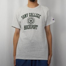 画像2: 90's Champion USA製 "SUNY COLLEGE BROCKPORT" カレッジプリントTシャツ L (2)