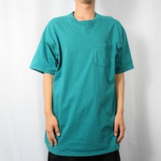 画像2: 90's L.L.Bean×RUSSELL ATHLETIC USA製  無地ポケットTシャツ GREEN XXL (2)