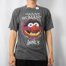 画像2: 80's The MUPPETS ANIMAL "WANT WOMAN!" キャラクタープリントTシャツ  (2)