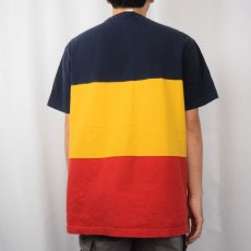 画像3: 90's J.CREW 切り替えデザイン ポケットTシャツ L (3)