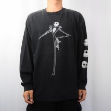 画像2: The Nightmare Before Christmas "Jack Skellington" キャラクタープリントロンT BLACK XL (2)