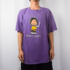 画像2: PEANUTS "Charlie Brown" ガンジャパロディ 後染めプリントTシャツ XL (2)