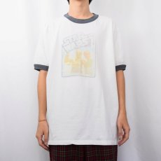 画像2: 90's STAR WAES USA製 映画プリントリンガーTシャツ XL (2)