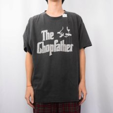 画像3: CHOPPERS INC "The ChopFather" バイクカスタムショップ 映画パロディプリントTシャツ BLACK XL (3)