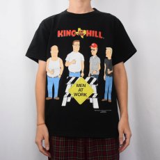 画像2: 90's〜 King of the Hill キャラクタープリントTシャツ BLACK M (2)