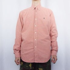 画像2: POLO Ralph Lauren "CLASSIC FIT" チェック柄 コットンボタンダウンシャツ M (2)