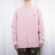 画像2: POLO Ralph Lauren "TERRANCE" チェック柄 コットンオックスフォード ボタンダウンシャツ 43 (2)