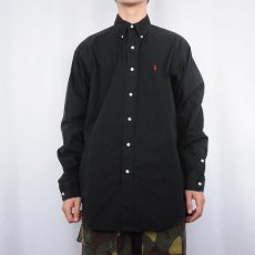 画像2: Ralph Lauren "BLAKE" ボタンダウンコットンシャツ BLACK M (2)