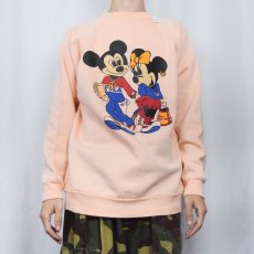 画像2: 80's "MICKEY MOUSE & MINNIE MOUSE" 黒人ミッキー キャラクターパロディ プリントスウェット XL (2)